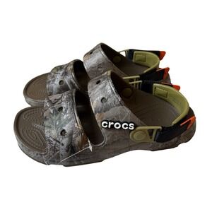 Crocs Mens Camo All Terrain Realtree Edge Clog Sandals Mens 7 Womens 9